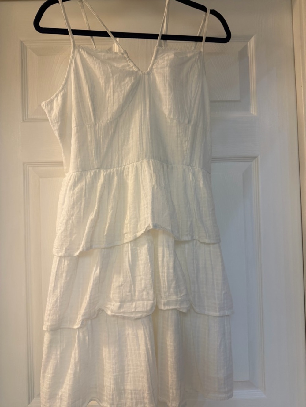 American Eagle Outfitters White Elastic Waist Dress